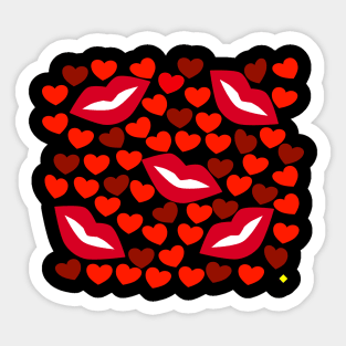 HEARTS RED MIX Sticker